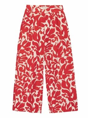 NWT RHODE Campbell Linen Trouser in Caspian Lagoon Print Size 4